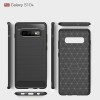 Coque silicone Galaxy S10 Plus Style fibre de carbone Noir