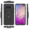 Coque antichoc hybride Galaxy S10 Plus avec anneau Noir