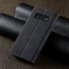Etui portefeuille Galaxy S10 Plus Silky Touch - Protection intégrale FORWENW Noir