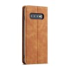 Etui portefeuille Galaxy S10 Plus Silky Touch - Protection intégrale FORWENW Marron