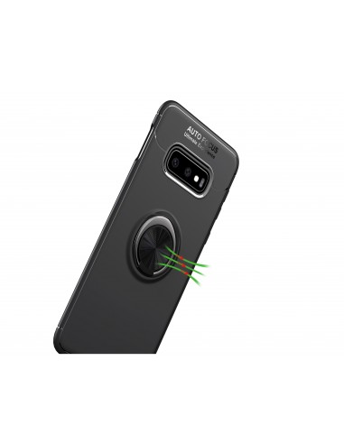 Coque silicone Galaxy S10 Plus avec anneau Noir