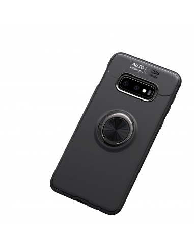 Coque silicone Galaxy S10 Plus avec anneau Noir