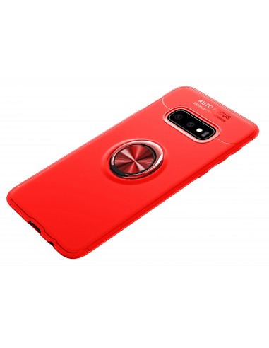 Coque silicone Galaxy S10 Plus avec anneau Rouge