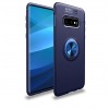 Coque silicone Galaxy S10 Plus avec anneau Bleu foncé