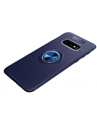 Coque silicone Galaxy S10 Plus avec anneau Bleu foncé