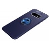 Coque silicone Galaxy S10 Plus avec anneau Bleu foncé