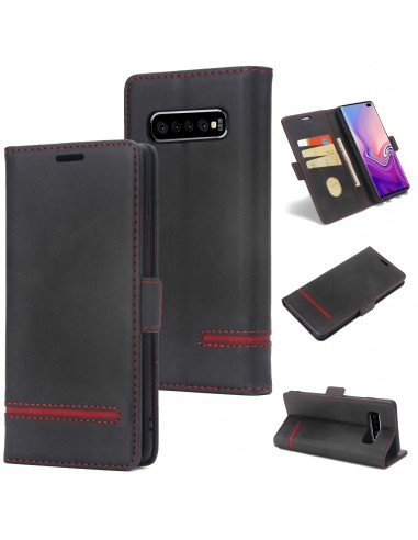 Etui portefeuille Galaxy s10 Plus Style business Noir