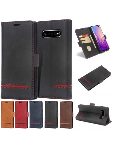 Etui portefeuille Galaxy s10 Plus Style business Noir