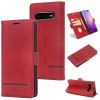 Etui portefeuille Galaxy s10 Plus Style business Rouge