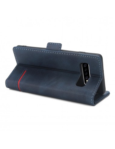 Etui portefeuille Galaxy s10 Plus Style business Bleu