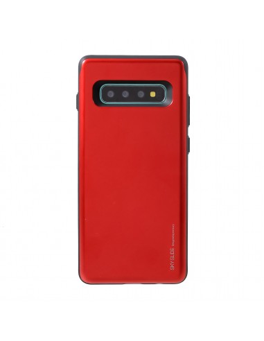 Coque antichoc Galaxy S10 plus Coulissant Mercury Rouge