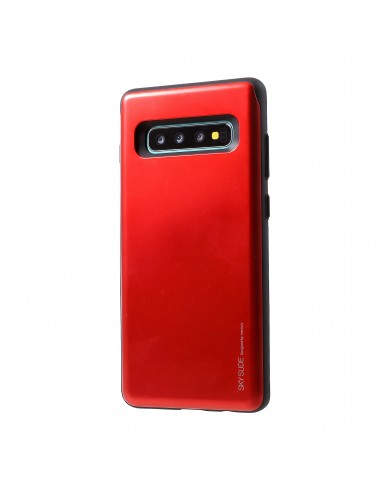 Coque antichoc Galaxy S10 plus Coulissant Mercury Rouge