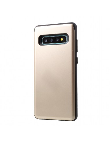 Coque antichoc Galaxy S10 plus Coulissant Mercury Or