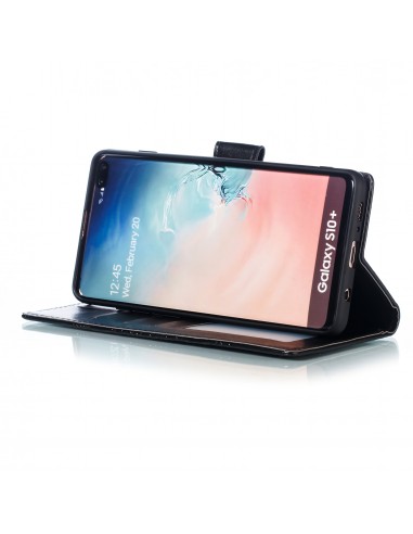 Etui Galaxy S10 Plus style Mandala Noir