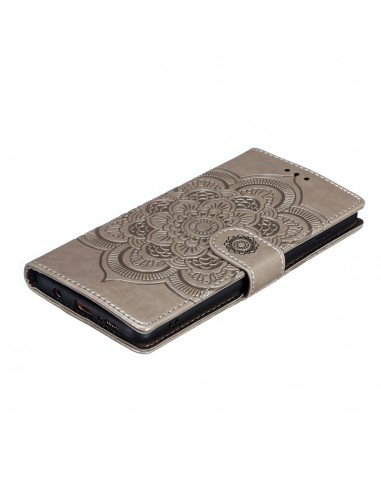 Etui Galaxy S10 Plus style Mandala Gris