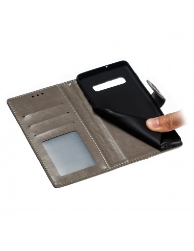 Etui Galaxy S10 Plus style Mandala Gris