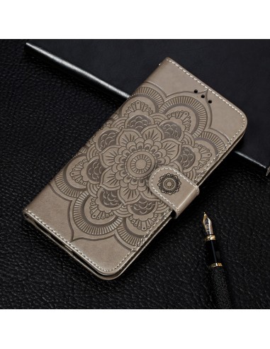 Etui Galaxy S10 Plus style Mandala Gris