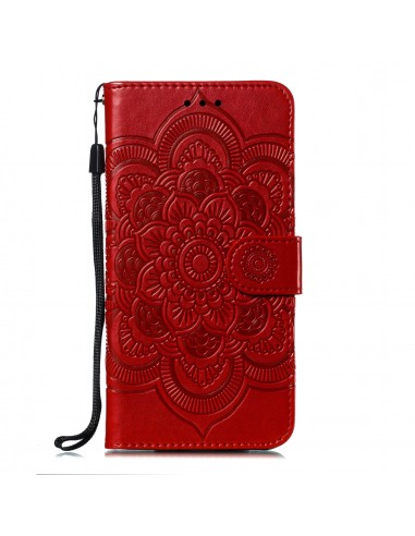 Etui Galaxy S10 Plus style Mandala Rouge