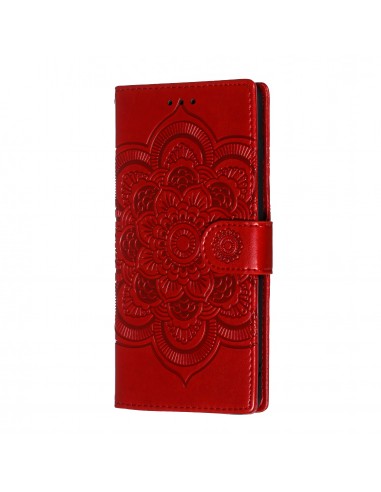 Etui Galaxy S10 Plus style Mandala Rouge