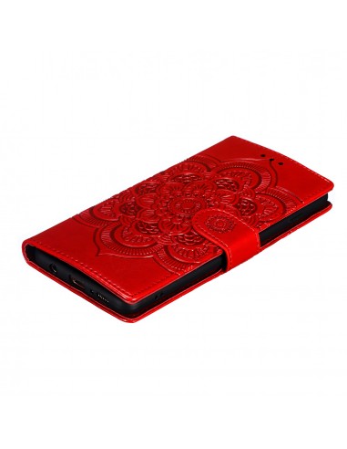 Etui Galaxy S10 Plus style Mandala Rouge