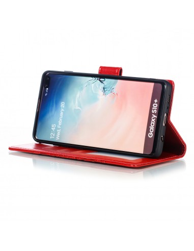 Etui Galaxy S10 Plus style Mandala Rouge