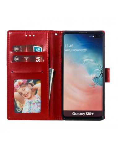 Etui Galaxy S10 Plus style Mandala Rouge