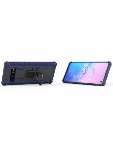Coque antichoc Galaxy S10 Plus Warrior style Bleu