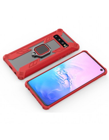 Coque antichoc Galaxy S10 Plus Warrior style Rouge