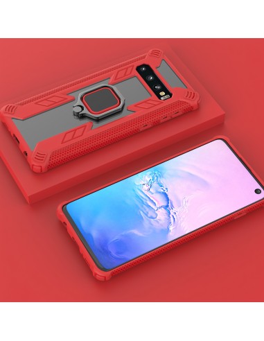 Coque antichoc Galaxy S10 Plus Warrior style Rouge