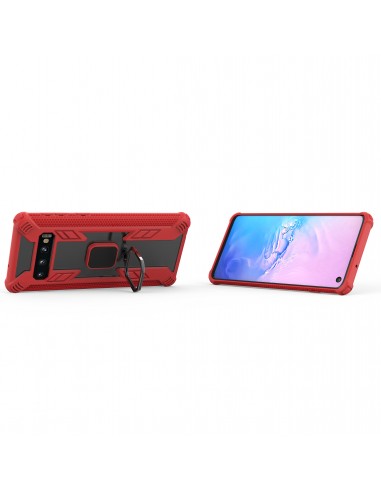 Coque antichoc Galaxy S10 Plus Warrior style Rouge