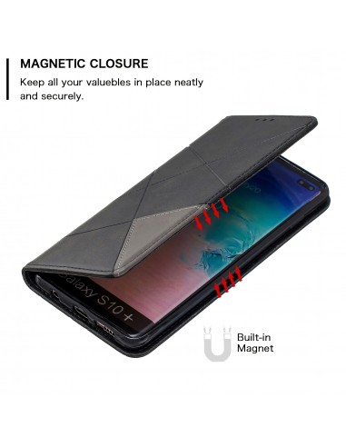 Etui portefeuille Galaxy S10 Plus Design & Business Noir