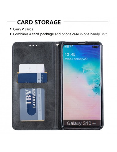 Etui portefeuille Galaxy S10 Plus Design & Business Noir