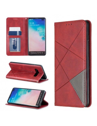 Etui portefeuille Galaxy S10 Plus Design & Business Rouge