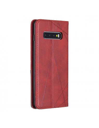 Etui portefeuille Galaxy S10 Plus Design & Business Rouge