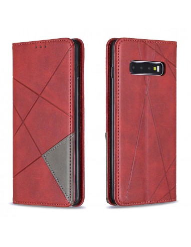 Etui portefeuille Galaxy S10 Plus Design & Business Rouge
