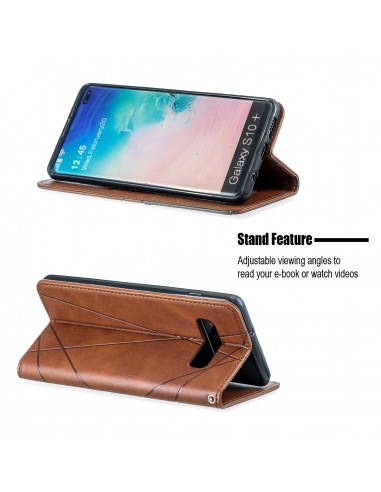 Etui portefeuille Galaxy S10 Plus Design & Business Marron