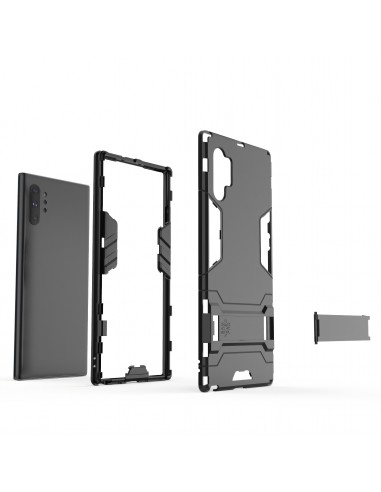Coque anitchoc Galaxy Note 10 Plus Hybride avec support Noir