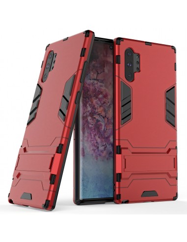 Coque anitchoc Galaxy Note 10 Plus Hybride avec support Rouge