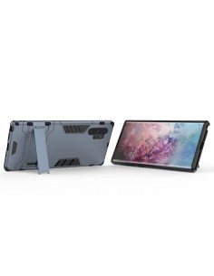 Coque anitchoc Galaxy Note 10 Plus Hybride avec support Bleu foncé