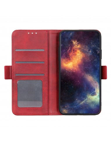 Etui portefeuille Galaxy S10 Lite et A91 fermeture magnétique Rouge