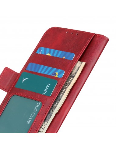 Etui portefeuille Galaxy S10 Lite et A91 fermeture magnétique Rouge