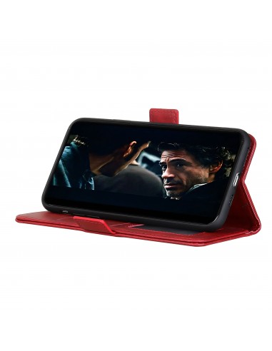 Etui portefeuille Galaxy S10 Lite et A91 fermeture magnétique Rouge