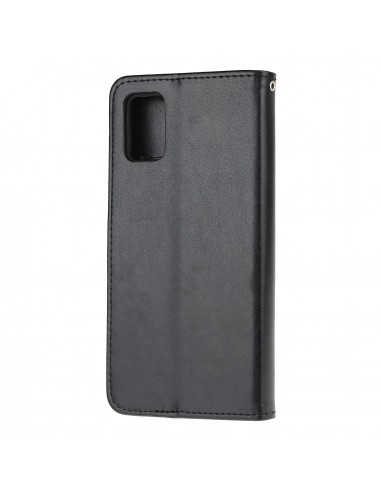 Etui de protection Galaxy S10 Lite et A91 Style cuir - Papillons et fleurs Noir