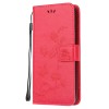 Etui de protection Galaxy S10 Lite et A91 Style cuir - Papillons et fleurs Rouge