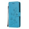 Etui de protection Galaxy S10 Lite et A91 Style cuir - Papillons et fleurs Bleu