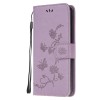 Etui de protection Galaxy S10 Lite et A91 Style cuir - Papillons et fleurs Violet
