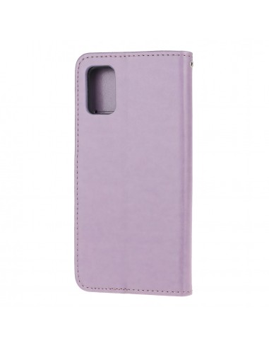 Etui de protection Galaxy S10 Lite et A91 Style cuir - Papillons et fleurs Violet