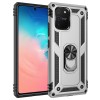 Coque antichoc Galaxy S10 Lite et A91 Hybride avec anneau Argent