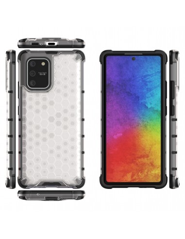 Coque antichoc Galaxy S10 Lite et A91 Honeycomb Transparent