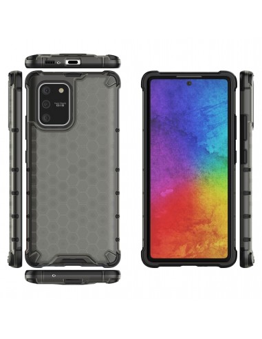 Coque antichoc Galaxy S10 Lite et A91 Honeycomb Noir